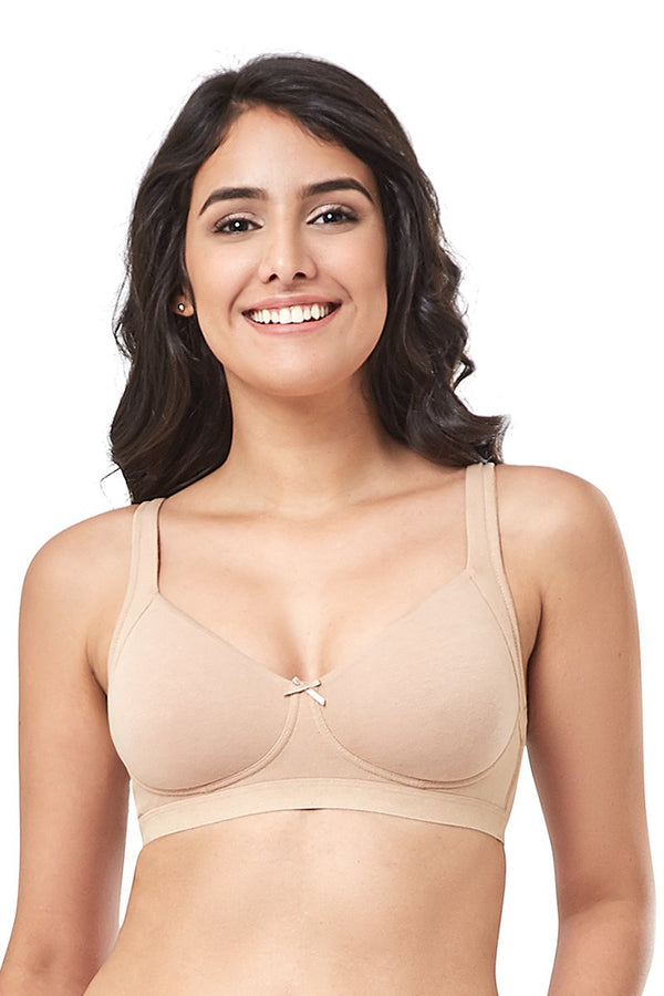 Amante Padded Non Wired Full Coverage Super Support Bra - Sandalwood